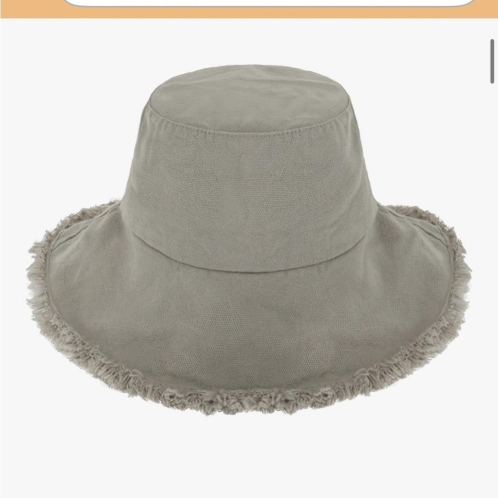 Coolibar Frayed Edge Peach Bucket Hat